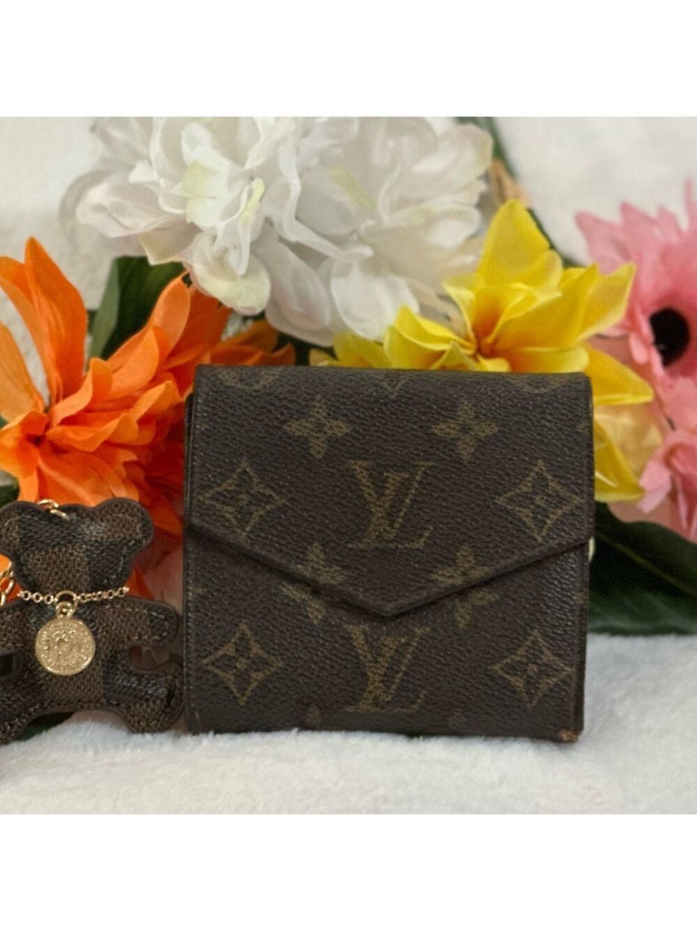 VINTAGE LOUIS VUITTON MONOGRAM PORTEFEUILLE ELISE TRIFOLD WALLET- MADE IN FRANCE